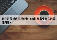 软件开发过程问题分析（软件开发中存在的关键问题）